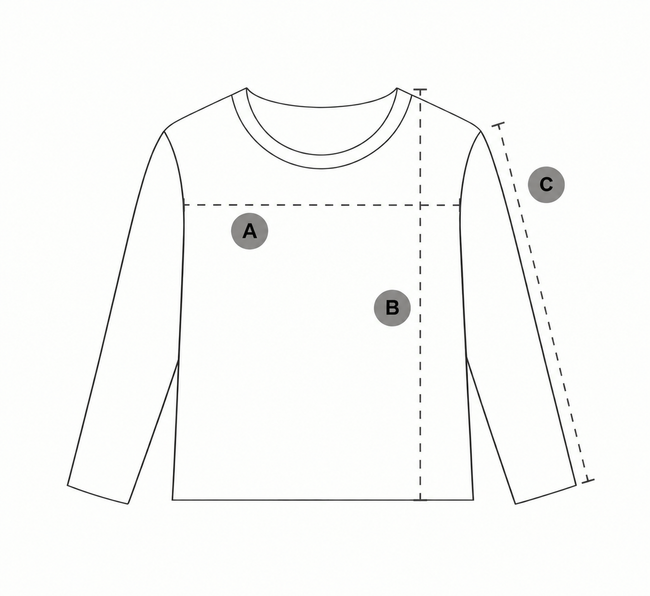 VINTAGE LONG SLEEVE - NOTTING HILL SPORTS CLUB measurement guide