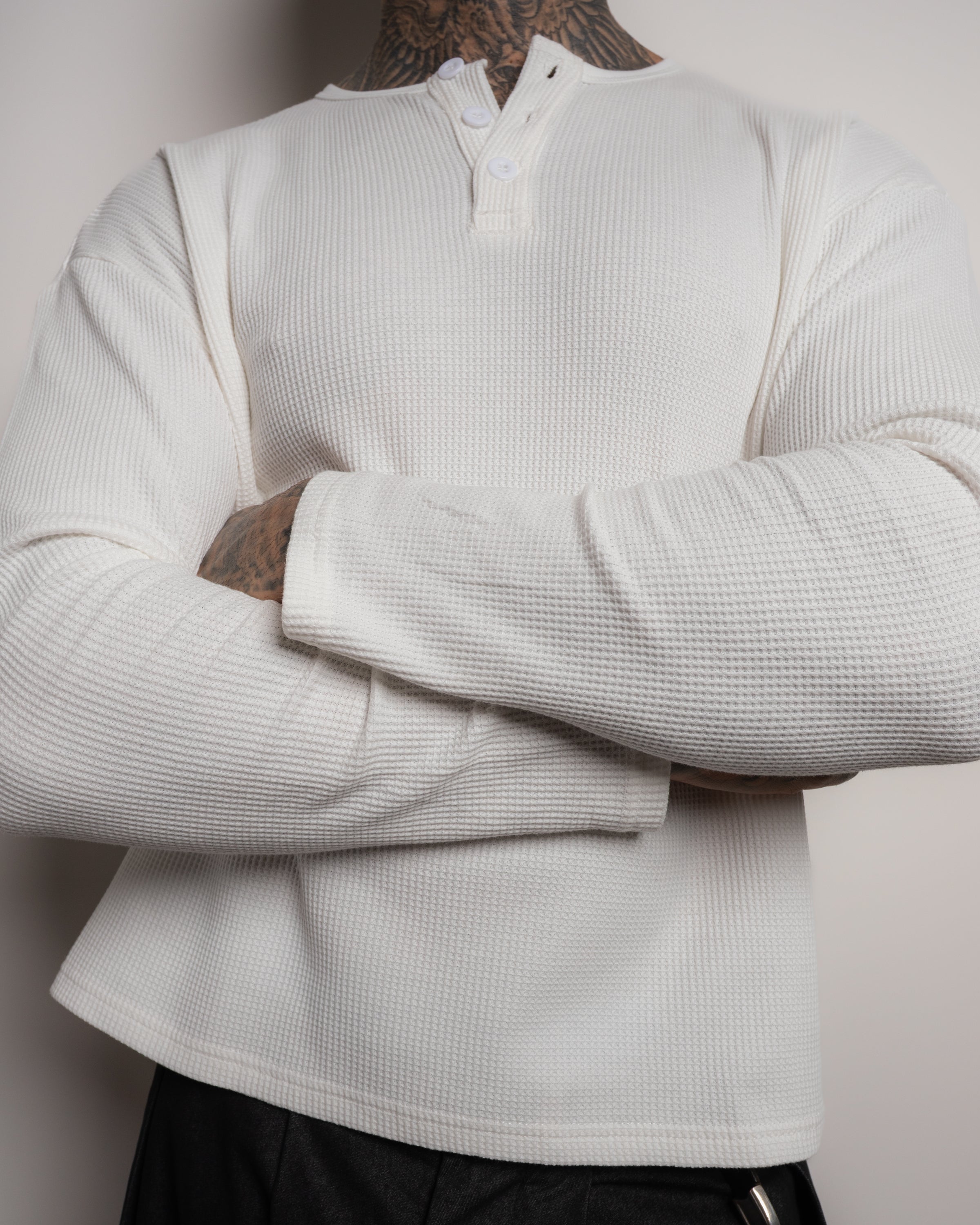 WAFFLE HENLEY BONE