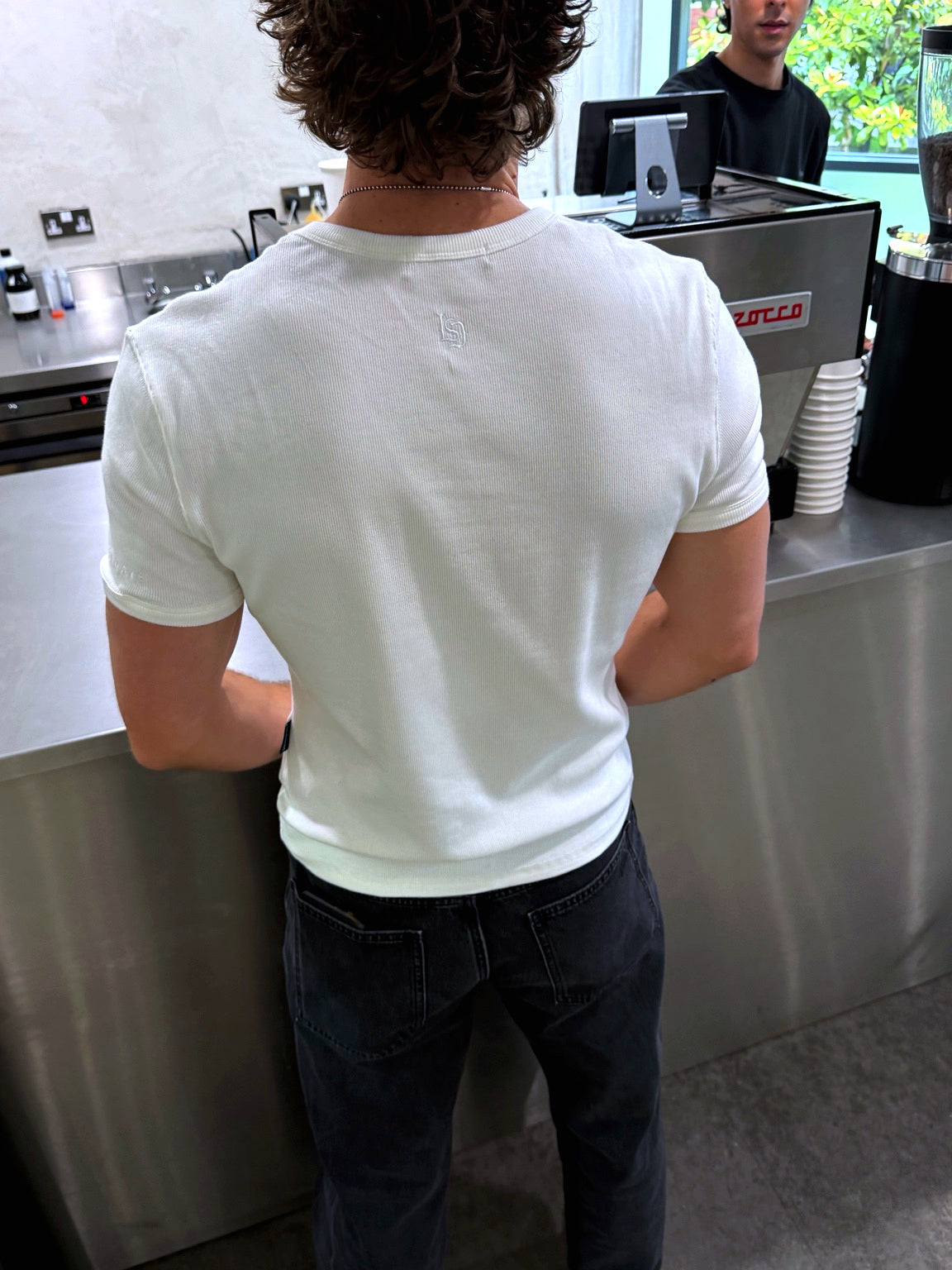 IVORY FITTED T-SHIRT