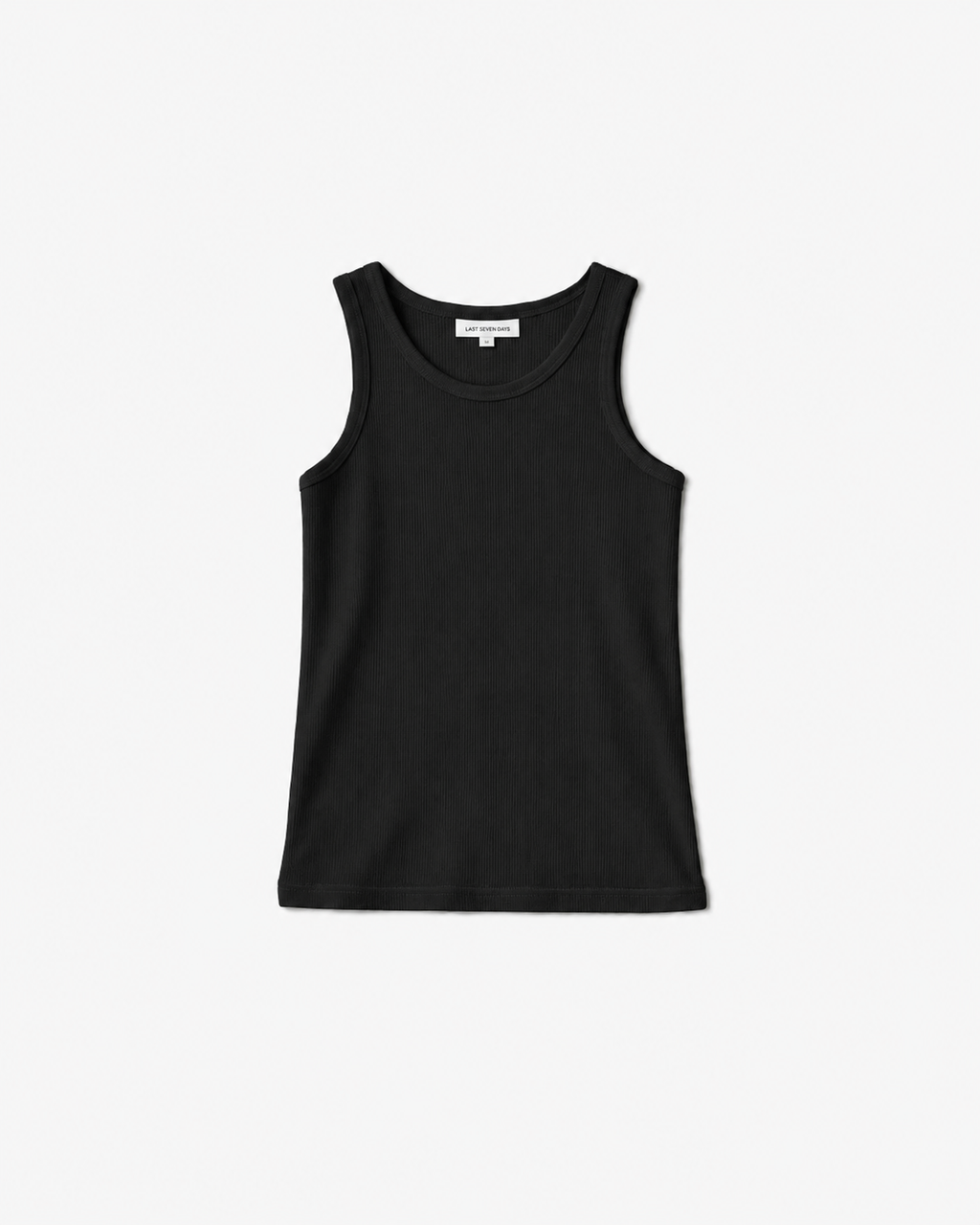 Black heavyweight cotton vest by Last Seven Days