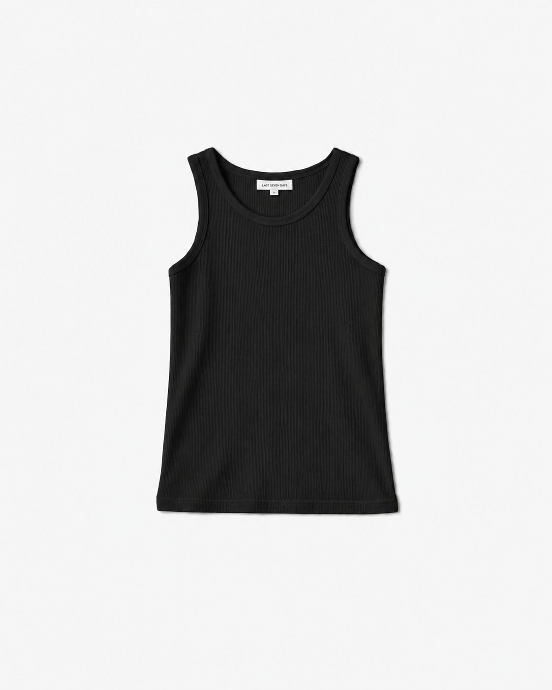 Black heavyweight cotton vest by Last Seven Days