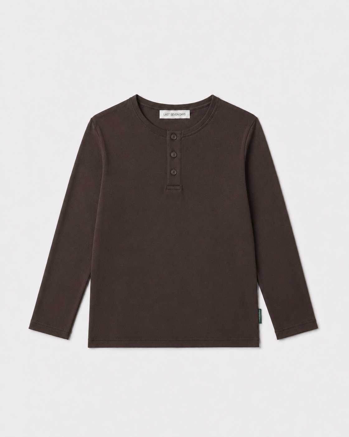 Espresso brown henley by Last Seven Days